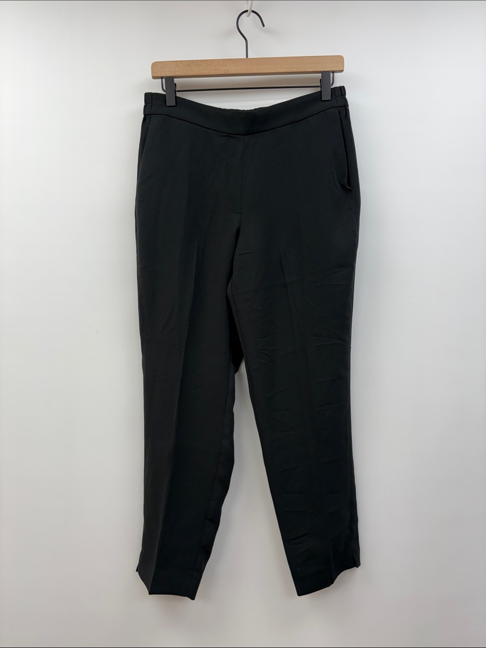 J. Crew Jamie Elastic Waist Pull-On Tapered Trouser Pant Minimalist Black 10 - Picture 3 of 10
